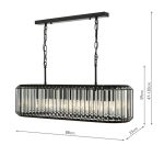 Naeva 5lt Pendant Matt Black & Crystal - Image 6