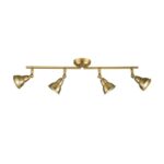 Nathaniel 4lt Bar Spotlight Aged Brass