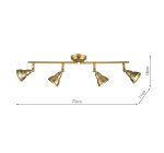 Nathaniel 4lt Bar Spotlight Aged Brass - Image 5
