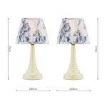 Laura Ashley Adwick Table Lamp Cream Ceramic With Shade (Twin Pack) - Image 5
