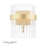 Laura Ashley Alexa Wall Light Glass & Matt Antique Brass