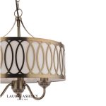Laura Ashley Allerford 3lt Pendant Satin Bronze & Taupe - Image 4
