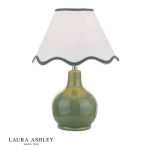 Laura Ashley Bramhope Table Lamp Green Ceramic With Shade