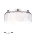 Laura Ashley Charissa Ceiling Light Polished Chrome & Ribbed Glass