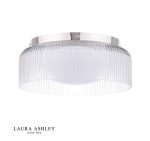 Laura Ashley Charissa Ceiling Light Polished Chrome & Ribbed Glass - Image 2