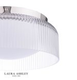 Laura Ashley Charissa Ceiling Light Polished Chrome & Ribbed Glass - Image 3