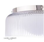 Laura Ashley Charissa Ceiling Light Polished Chrome & Ribbed Glass - Image 4