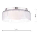 Laura Ashley Charissa Ceiling Light Polished Chrome & Ribbed Glass - Image 8
