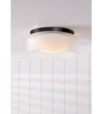Laura Ashley Charissa Ceiling Light Matt Black & Ribbed Glass - Image 5