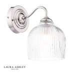 Laura Ashley Charissa Wall Light Polished Chrome & Ribbed Glass