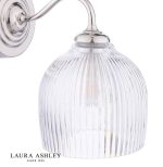 Laura Ashley Charissa Wall Light Polished Chrome & Ribbed Glass - Image 2