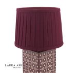Laura Ashley Claudina Table Lamp Purple Ceramic & Antique Brass With Shade - Image 2