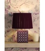 Laura Ashley Claudina Table Lamp Purple Ceramic & Antique Brass With Shade - Image 4