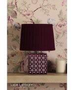 Laura Ashley Claudina Table Lamp Purple Ceramic & Antique Brass With Shade - Image 5