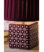 Laura Ashley Claudina Table Lamp Purple Ceramic & Antique Brass With Shade - Image 6