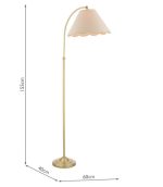 Laura Ashley Cordwell Floor Lamp Matt Antique Brass With Shade - Image 7