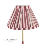 Laura Ashley Denwick Table Lamp Matt Antique Brass & Satin Red With Shade - Image 2