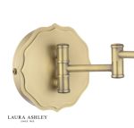 Laura Ashley Denwick Wall Light Matt Antique Brass With Satin Green Shade - Image 3
