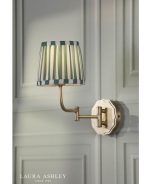 Laura Ashley Denwick Wall Light Matt Antique Brass With Satin Green Shade - Image 4