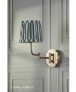 Laura Ashley Denwick Wall Light Matt Antique Brass With Satin Green Shade - Image 5