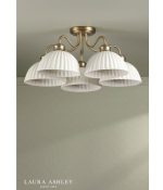 Laura Ashley Durford 5lt Semi-Flush Matt Antique Brass & White Ceramic - Image 5