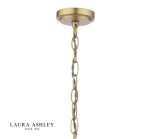 Laura Ashley Durford Large Pendant Matt Antique Brass & White - Image 4