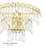 Laura Ashley Enid Wall Light Faceted Glass & Matt Antique Brass - Image 3
