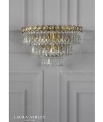 Laura Ashley Enid Wall Light Faceted Glass & Matt Antique Brass - Image 5