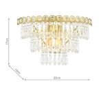 Laura Ashley Enid Wall Light Faceted Glass & Matt Antique Brass - Image 6