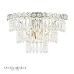 Laura Ashley Enid Wall Light Faceted Glass & Polished Nickel