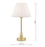 Laura Ashley Erin Rechargeable Table Lamp Matt Antique Brass With Shade - Image 6