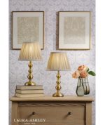 Laura Ashley Ezra Table Lamp Matt Antique Brass With Shade (Twin Pack) - Image 4