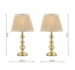 Laura Ashley Ezra Table Lamp Matt Antique Brass With Shade (Twin Pack) - Image 6