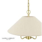 Laura Ashley Harland 3lt Pendant Matt Antique Brass With Shade - Image 2