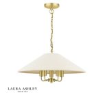 Laura Ashley Harland 5lt Pendant Matt Antique Brass With Shade - Image 2