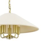 Laura Ashley Harland 5lt Pendant Matt Antique Brass With Shade - Image 4