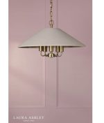 Laura Ashley Harland 5lt Pendant Matt Antique Brass With Shade - Image 6