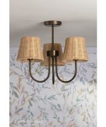 Laura Ashley Hasfield 3lt Semi-Flush Satin Bronze With Shade - Image 5