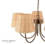 Laura Ashley Hasfield 5lt Pendant Satin Bronze With Shade - Image 2