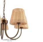 Laura Ashley Hasfield 5lt Pendant Satin Bronze With Shade - Image 3
