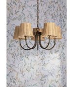 Laura Ashley Hasfield 5lt Pendant Satin Bronze With Shade - Image 5