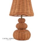 Laura Ashley Hasfield Rechargeable Table Lamp Natural Rattan With Shade - Image 3