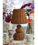 Laura Ashley Hasfield Rechargeable Table Lamp Natural Rattan With Shade - Image 6