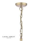 Laura Ashley Hilcote 5lt Armed Pendant Matt Antique Brass & Glass - Image 3