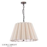 Laura Ashley Holwell 2lt Pendant Antique Bronze With Shade