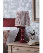 Laura Ashley Kelbrook Table Lamp Red Ceramic & Matt Antique Brass With Shade - Image 5