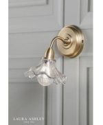 Laura Ashley Kerswell Wall Light Matt Antique Brass & Glass - Image 4