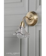 Laura Ashley Kerswell Wall Light Matt Antique Brass & Glass - Image 5