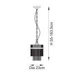 Marietta 1lt Pendant Antique Brass - Image 10