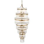 Marietta Grand 21lt Tiered Pendant Antique Brass
